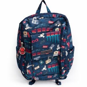 JuJuBe x Harry Potter Platform 9¾ Backpack Navy Hogwarts Express Print EUC